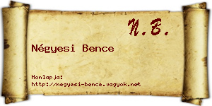 Négyesi Bence névjegykártya